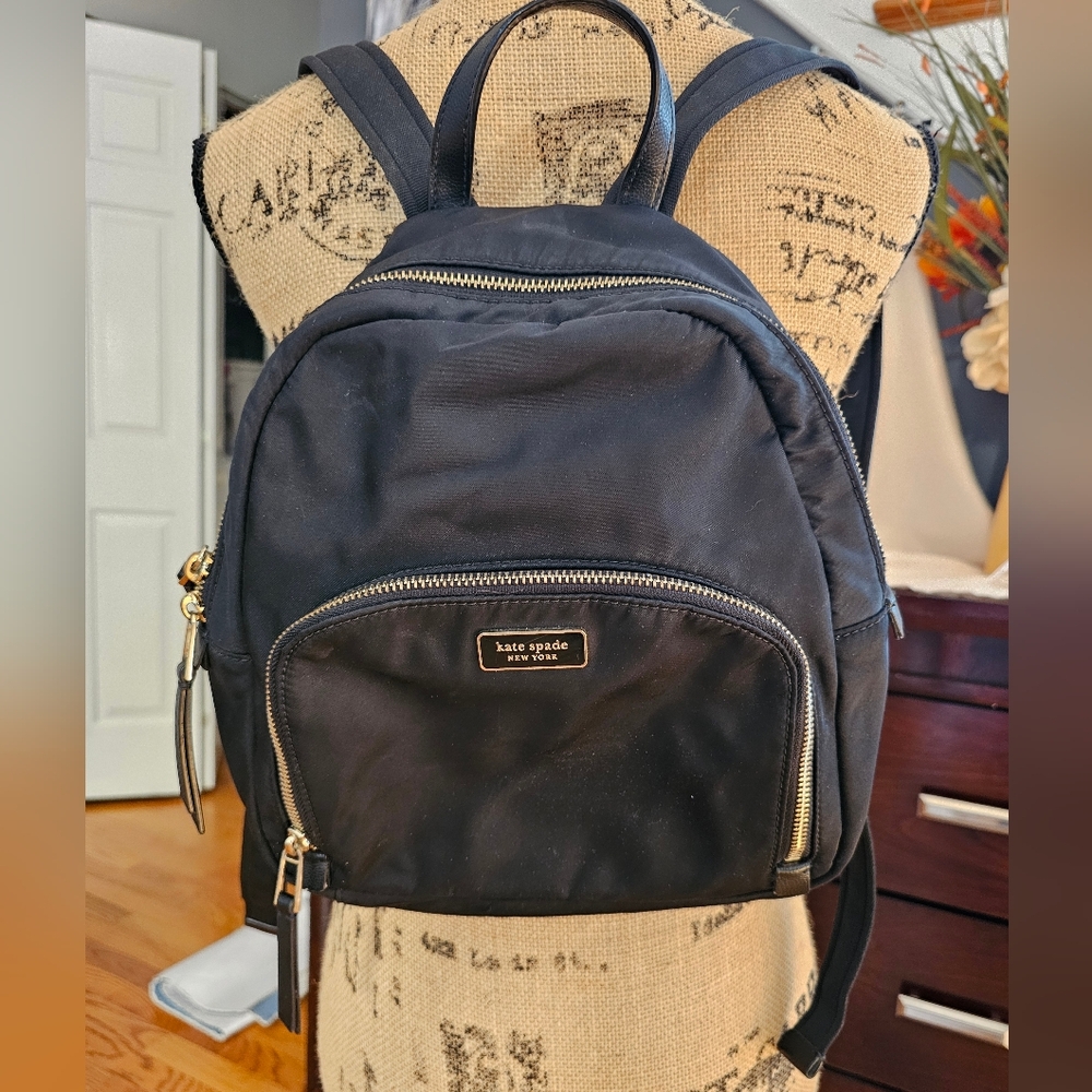 Kate Spade Black Nylon Backpack